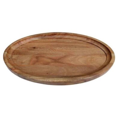 Plateau rustique de forme ovale – Plateau en bois modèle Simple
