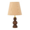 Lampe de table en bois avec abat-jour en tissu