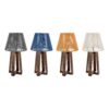 Lampe de table en bois avec abat-jour en macramé