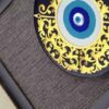 Calligraphie Perse Encadrée – Marqueterie en Bois – Mauvais Œil (Evil Eye)