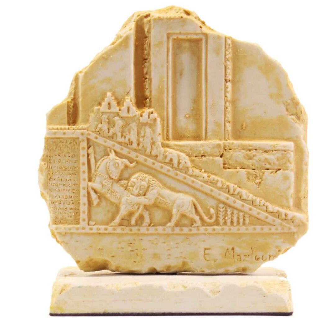 Réplique légendaire inspirée de l’Antiquité perse – Attaque de lion