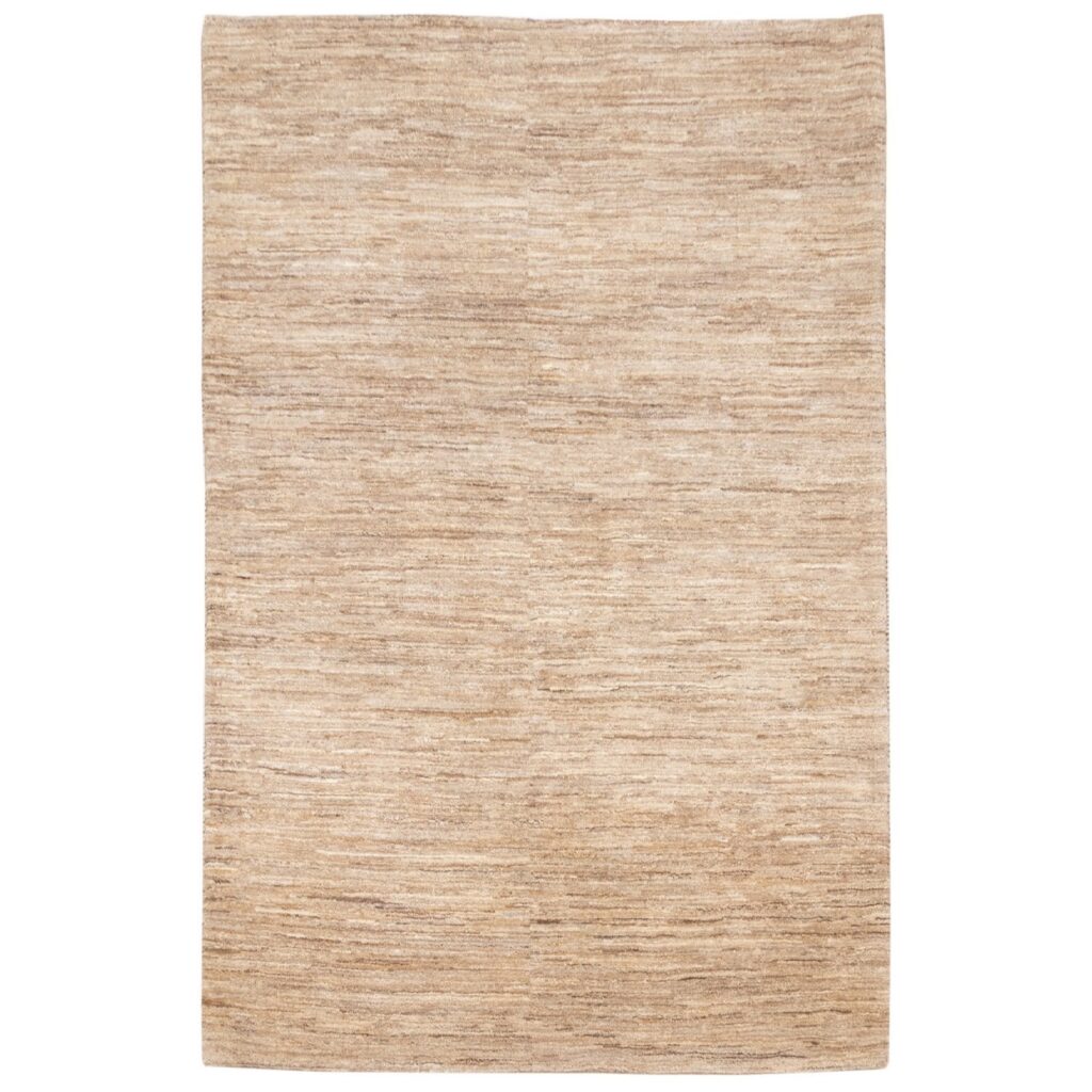 Tapis Gabbeh en laine persane authentique tissé à la main en Fars crème
