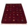 Tapis Gabbeh en laine persane authentique tissé à la main avec des motifs animaliers