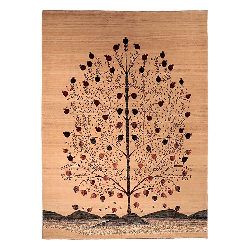 Tapis Gabbeh en laine persane authentique tissé à la main Arbre de Vie