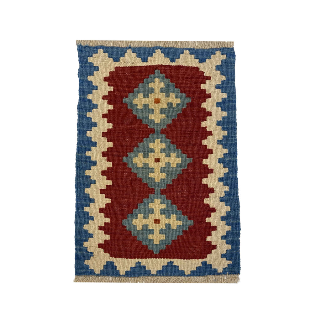 Tapis Kilim en laine persane authentique tissé à la main en Fars Tribal