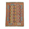 Tapis Kilim en laine persane authentique tissé à la main en Fars Tribal Orange