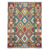 Tapis Kilim en laine persane authentique tissé à la main à Firuzabad Qashqai