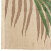 Tapis Kilim en laine persane authentique tissé à la main en Kerman feuille de palmier crème