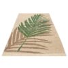 Tapis Kilim en laine persane authentique tissé à la main en Kerman feuille de palmier crème