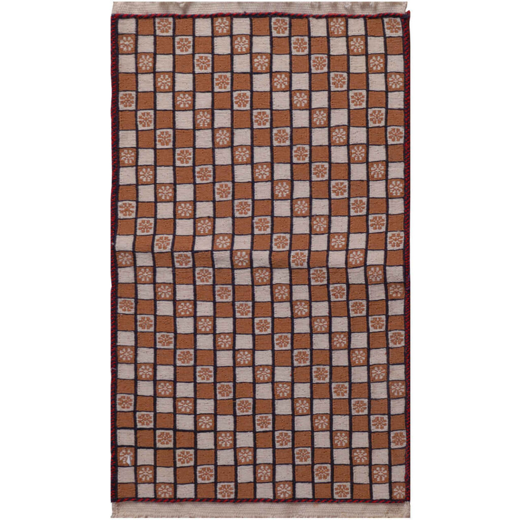 Tapis Kilim en laine persane authentique tissé à la main à Sirjan Géométriqueandwoven in Sirjan Geometric