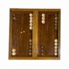 Plateau de Backgammon Fait Main avec Motif Floral Complexe en Noyer