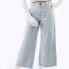 Jeans Baggy Pantalons en Jean à Jambe Large pour Femme