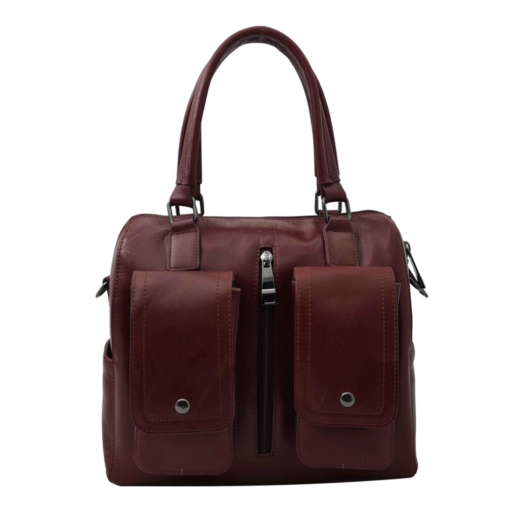 Sac à main Bauletto en cuir avec design à double poche pour femmes