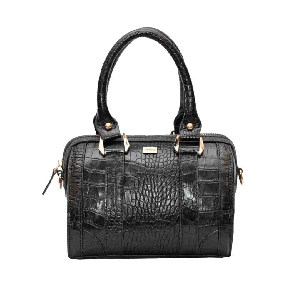 Sac à main Bauletto en cuir avec motif peau de serpent pour femmes