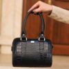 Sac à main Bauletto en cuir avec motif peau de serpent pour femmes
