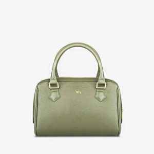 Sac à main Bauletto en cuir véritable avec poignée supérieure pour femmes