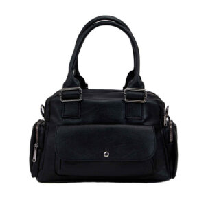 Sac à main Bauletto en simili cuir avec poignée supérieure et longue sangle