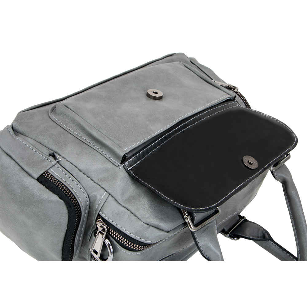 Sac à main Bauletto en simili cuir avec poignée supérieure et longue sangle