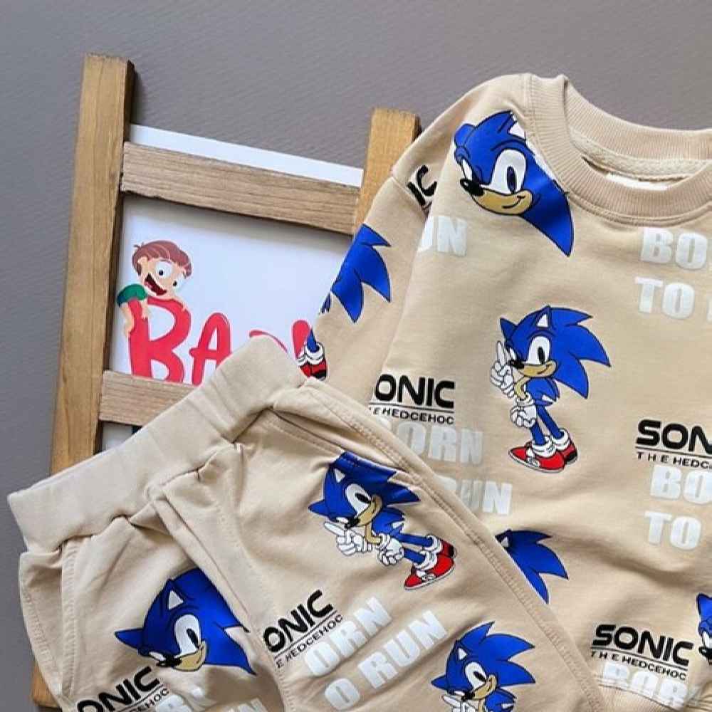 Ensemble sweat-shirt et pantalon pour garçon avec design Sonic le Hérisson