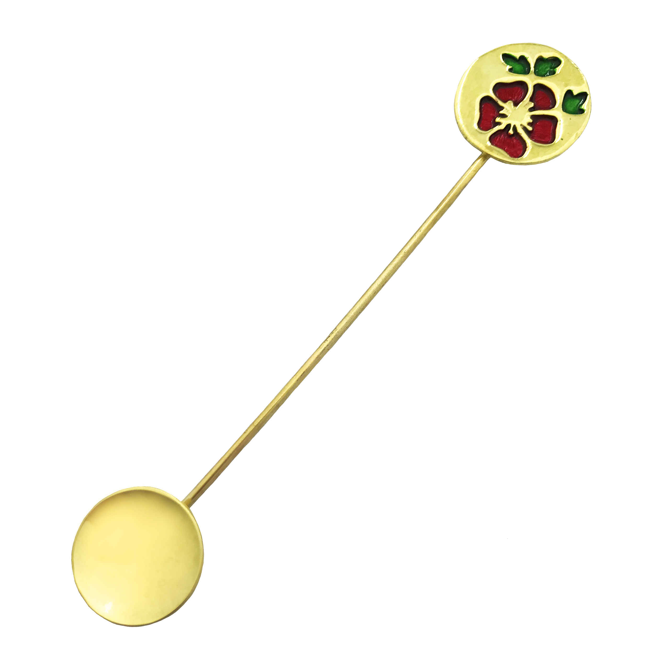 Cuillère à Bar en Laiton avec Design Artisanat de Fleurs - Set de 3 Pièces