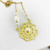 Collier en Laiton Thème Traditionnel Persan pour Femmes Fleur