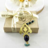 Collier en Laiton Thème Traditionnel Persan pour Femmes avec Agate