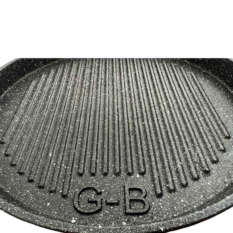 Poêle Grill en Fonte Ronde pour Camping – 24 cm