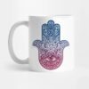 Tasse à Café en Céramique Islamique - Motif Œil et Main Hamsa