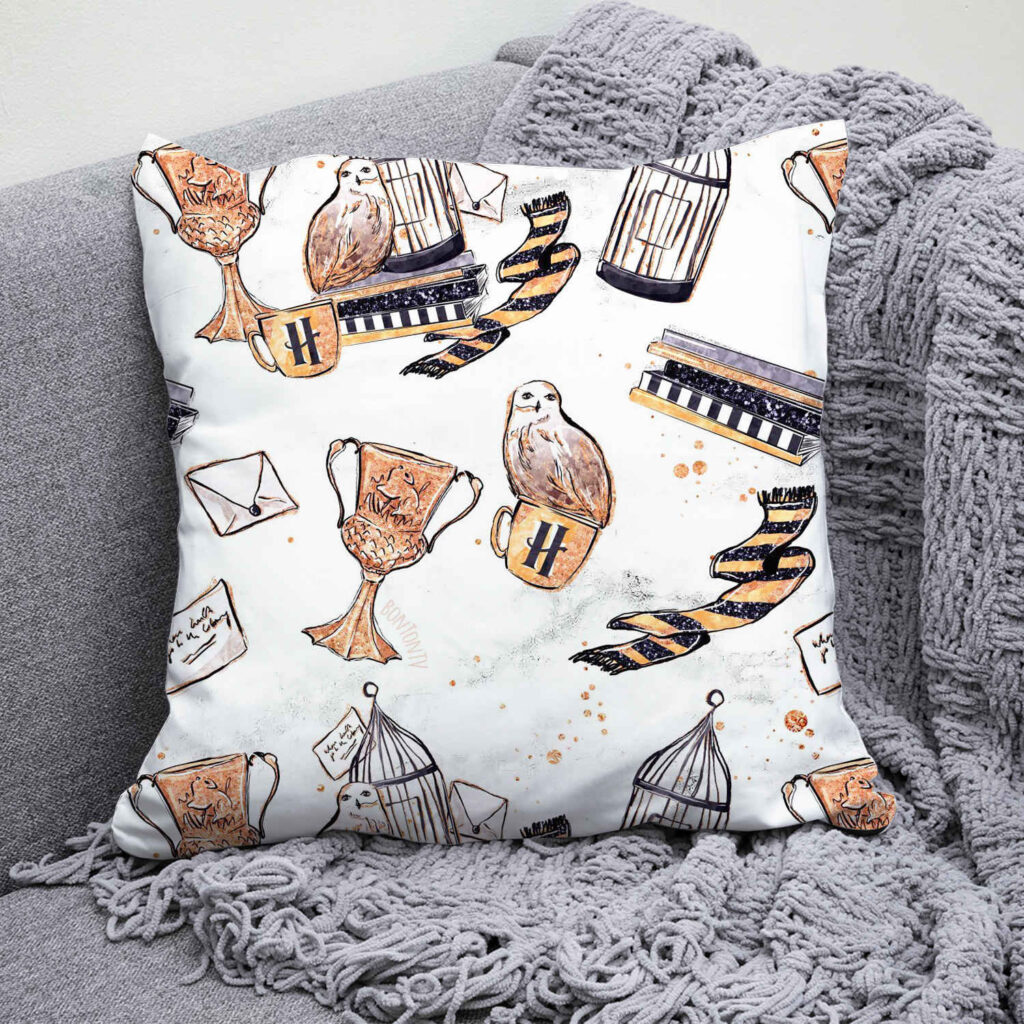 Housse de Coussin Époustouflante - Design Harry Potter Envoûtant Imprimé