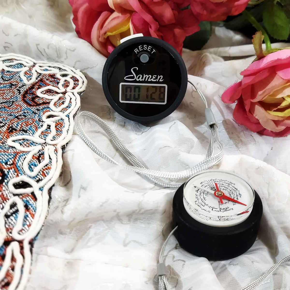 Compteur de perles de Tasbih numérique avec Trouve-Qibla (2x)