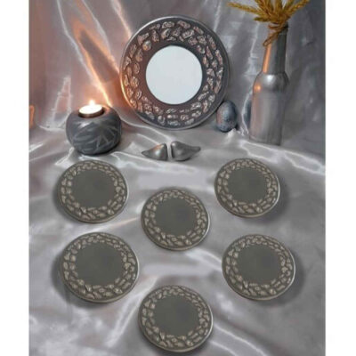 Élégant ensemble Haft-Seen en céramique avec miroir – Pour Norouz