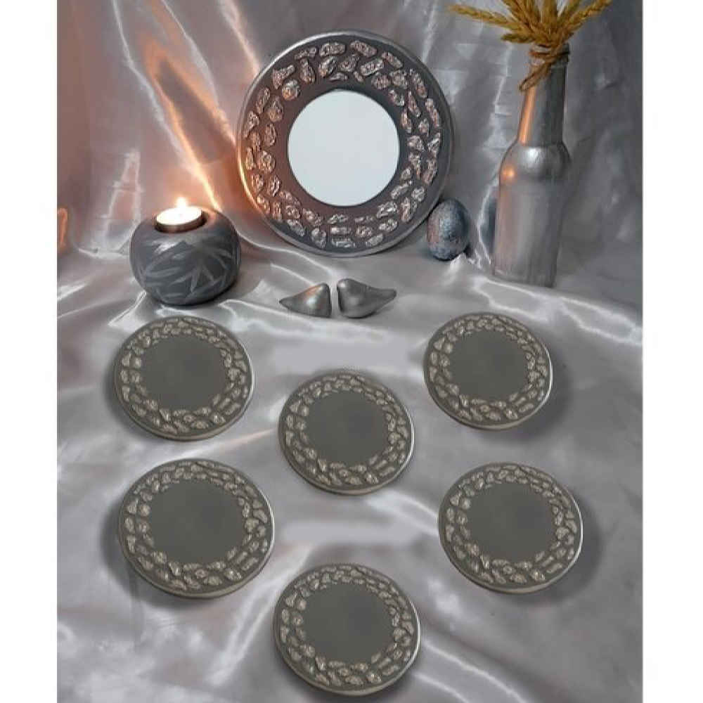 Élégant ensemble Haft-Seen en céramique avec miroir – Pour Norouz