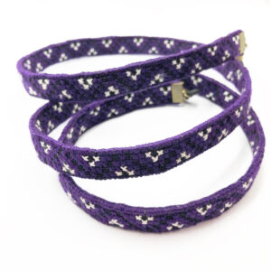 Sangle de lunettes – Artisanale violette avec broderie baloutche