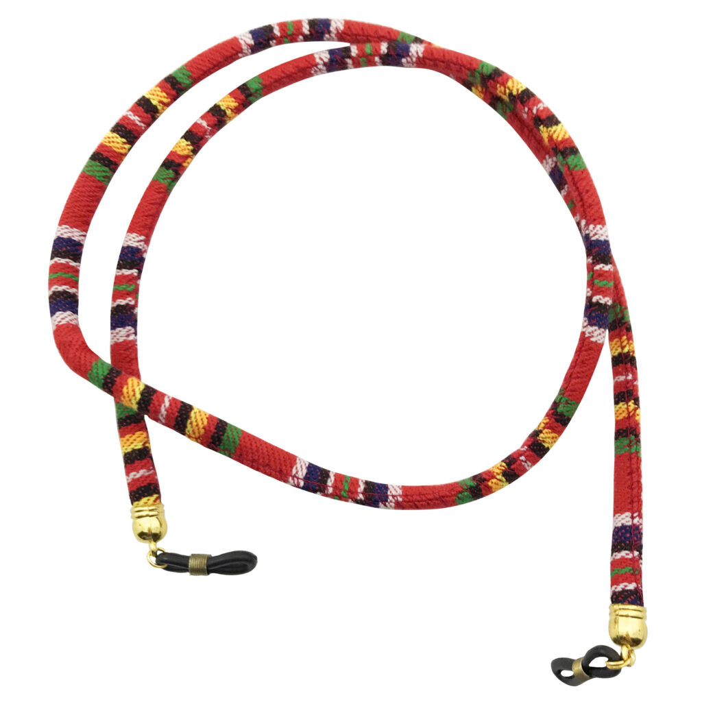 Sangle de lunettes – Design rayé rouge