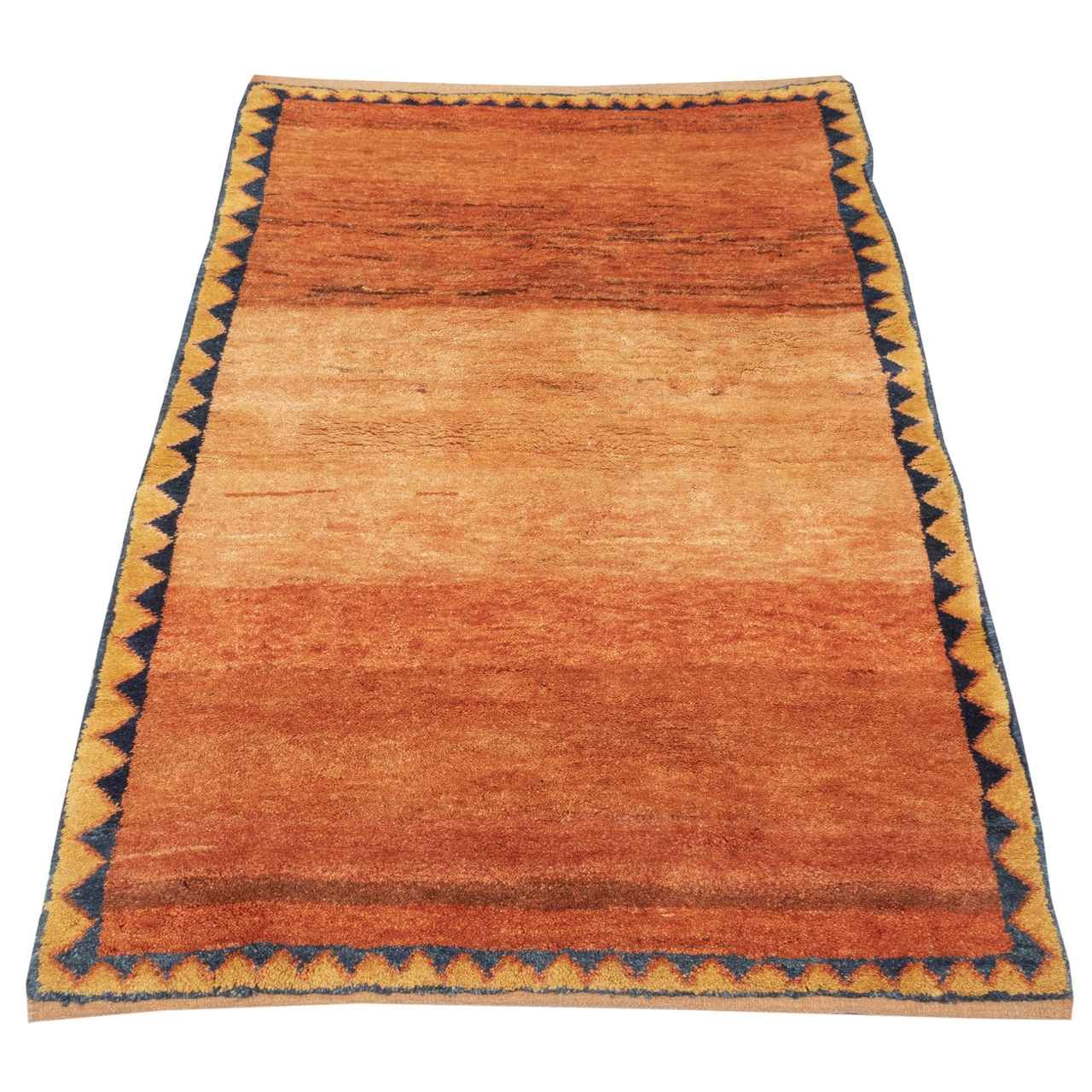 Tapis Gabbeh en laine persane authentique tissé à la main en Fars Rouge Brique