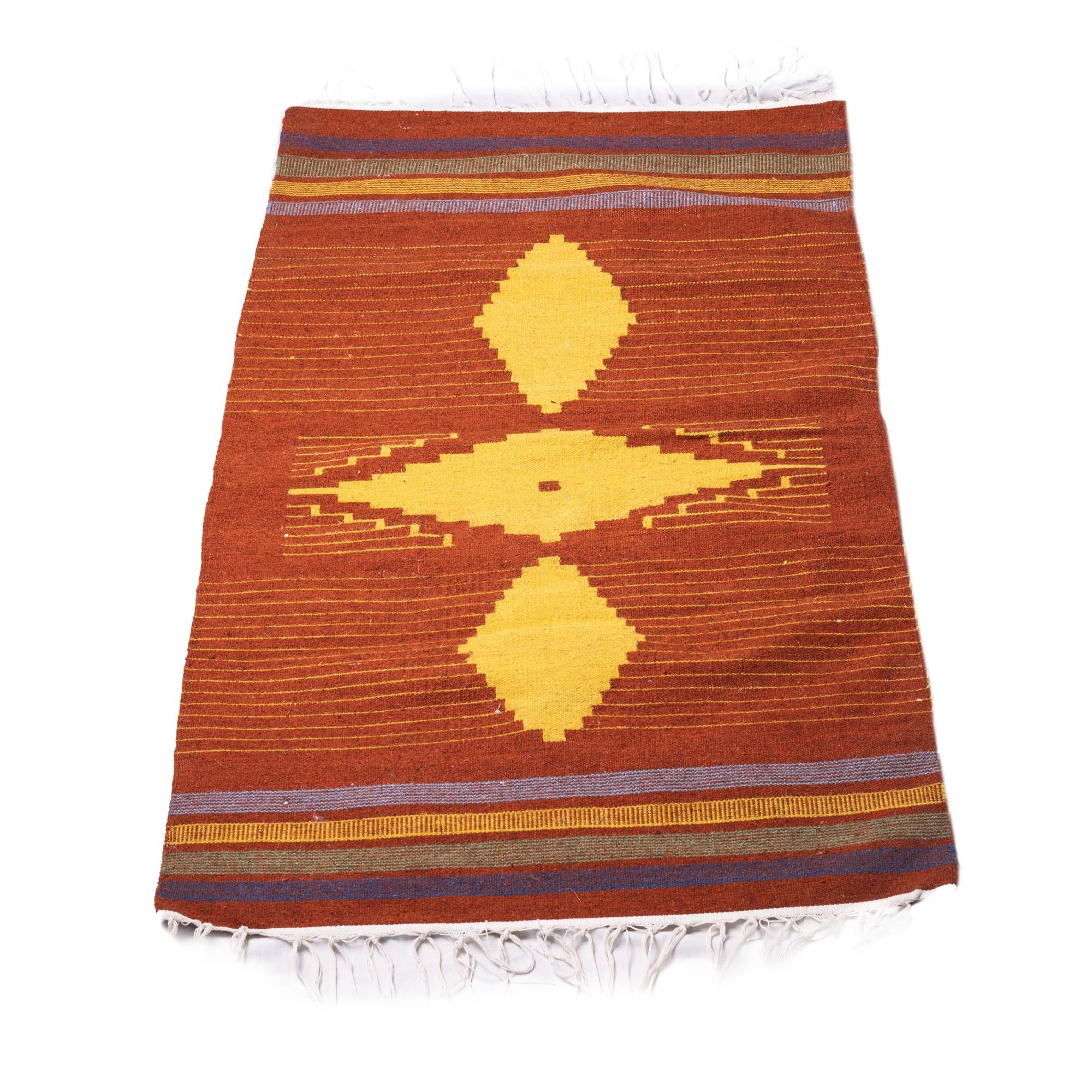 Tapis en laine Kilim persan authentique tissé à la main traditionnellement Qashqai