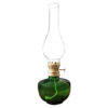 Lampe à huile vintage en verre – coloris vert