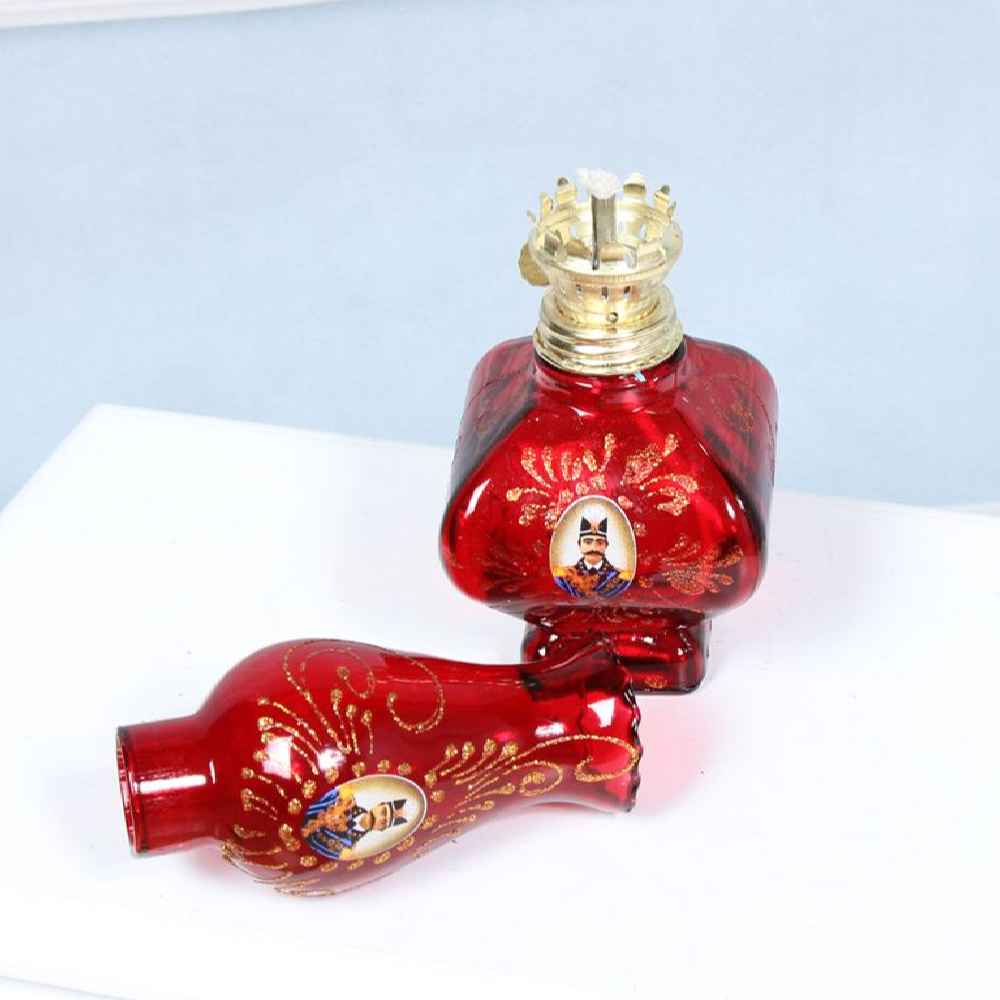 Lampe à huile en verre – design persan Shah Abbasi