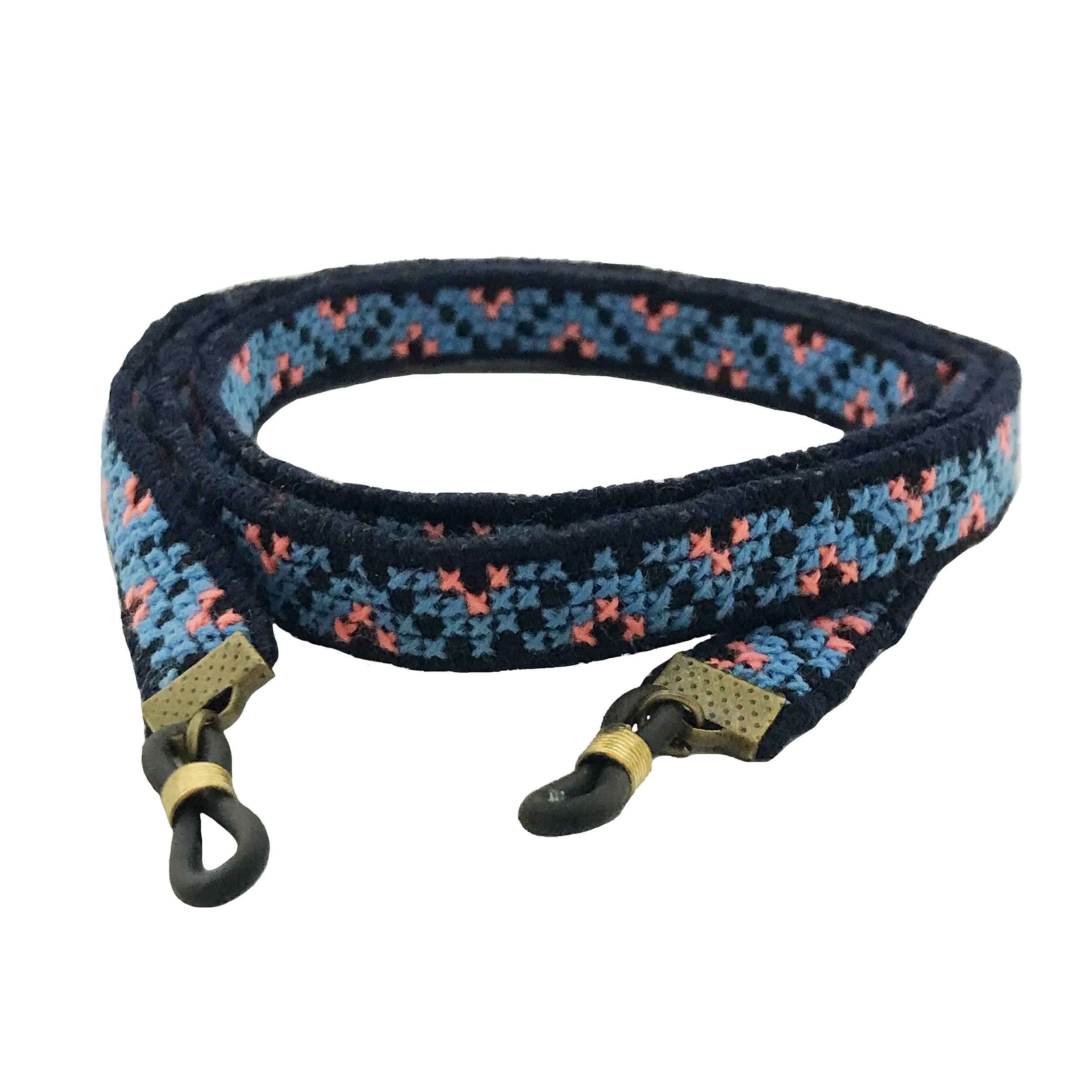 Sangle de lunettes artisanale – Broderie baloutche détaillée