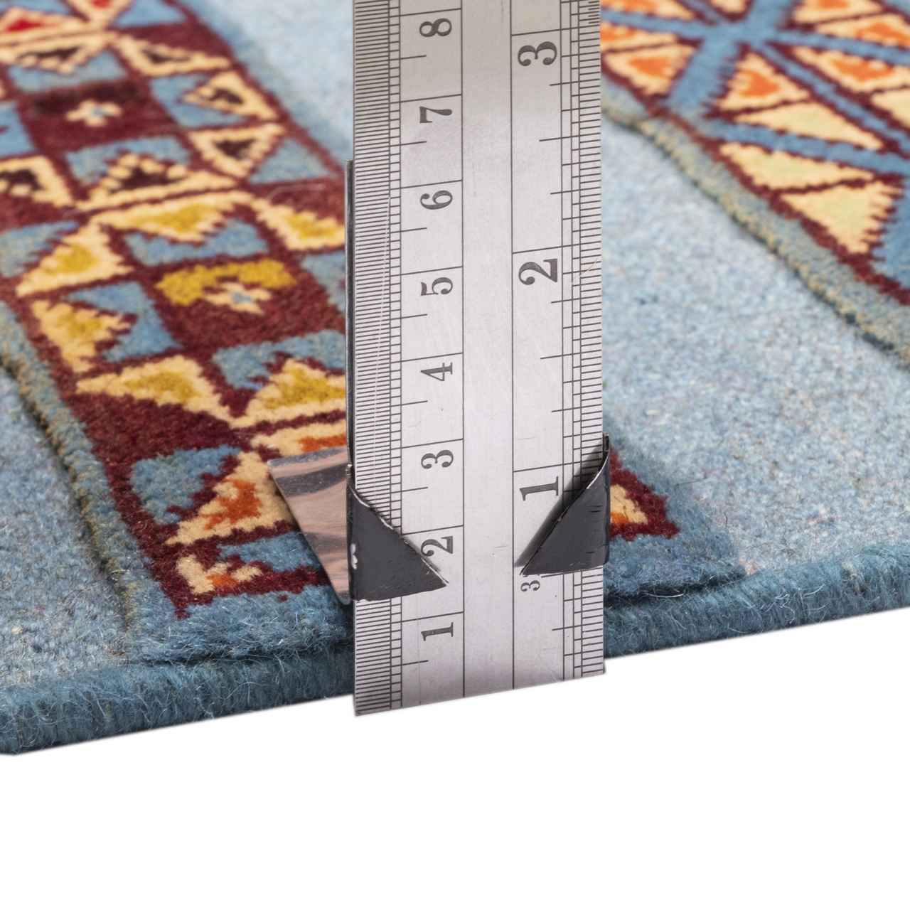 Tapis Kilim en laine persane authentique tissé à la main à Golestan Bleu