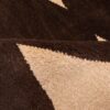 Tapis Gabbeh en laine persane tissé à la main en Fars Géométrique Marron