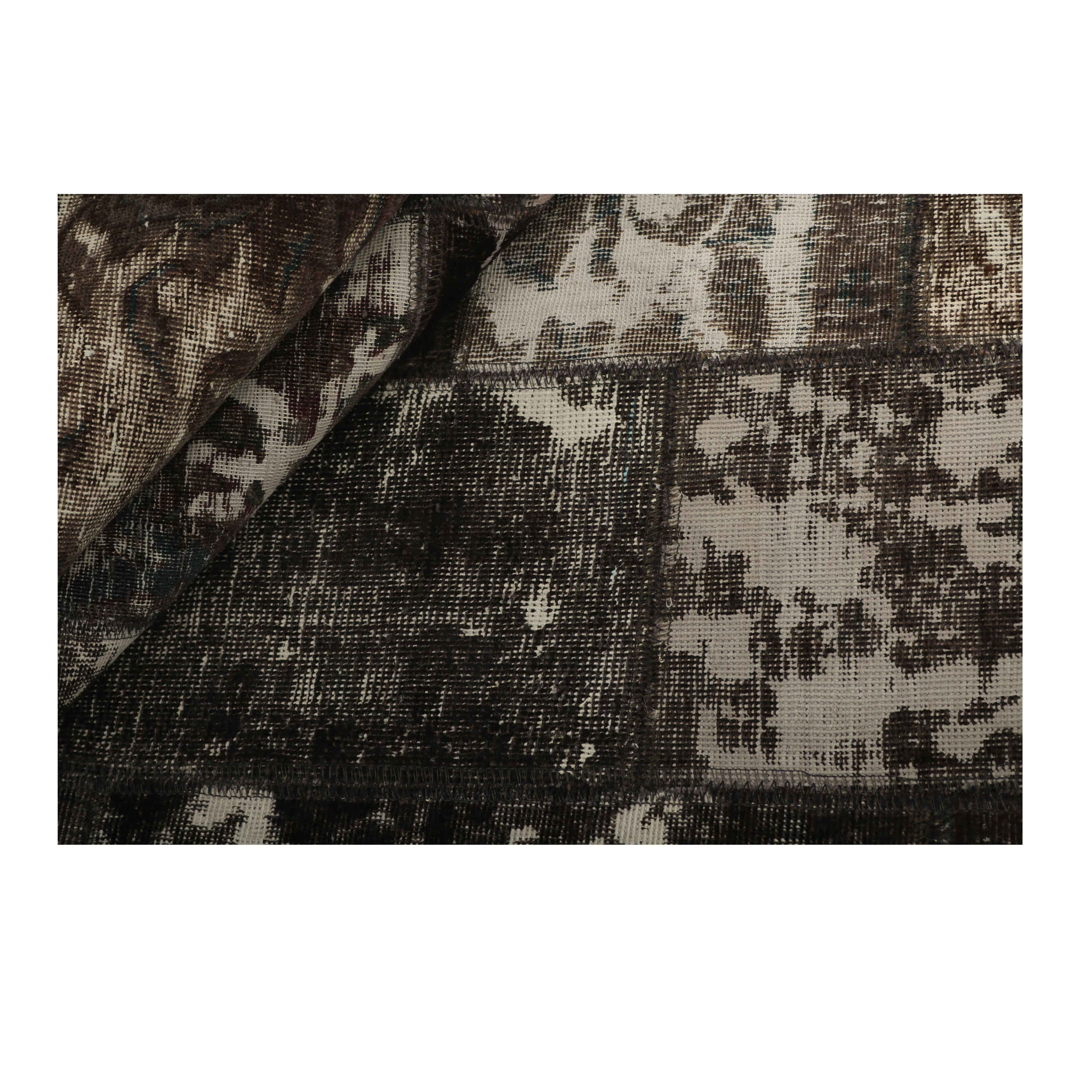 Tapis patchwork noué à la main persan vintage Ombre