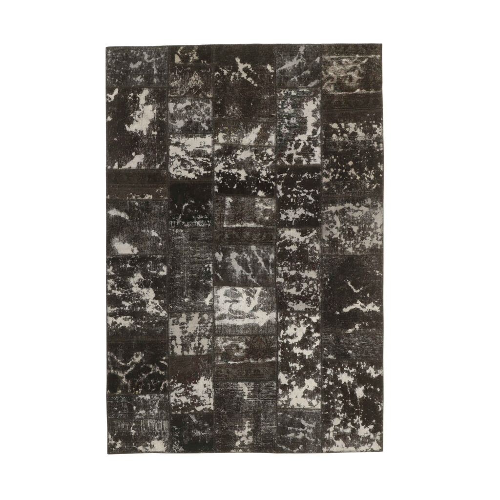 Tapis patchwork noué à la main persan vintage Ombre