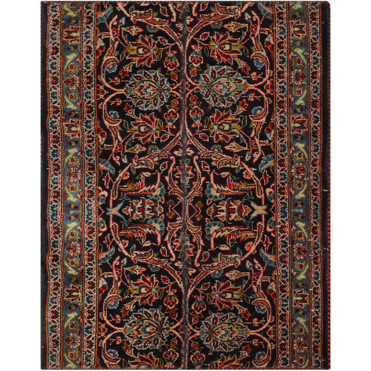 Tapis patchwork noué à la main persan vintage Joseph