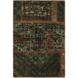 Tapis patchwork noué à la main persan vintage Nasim