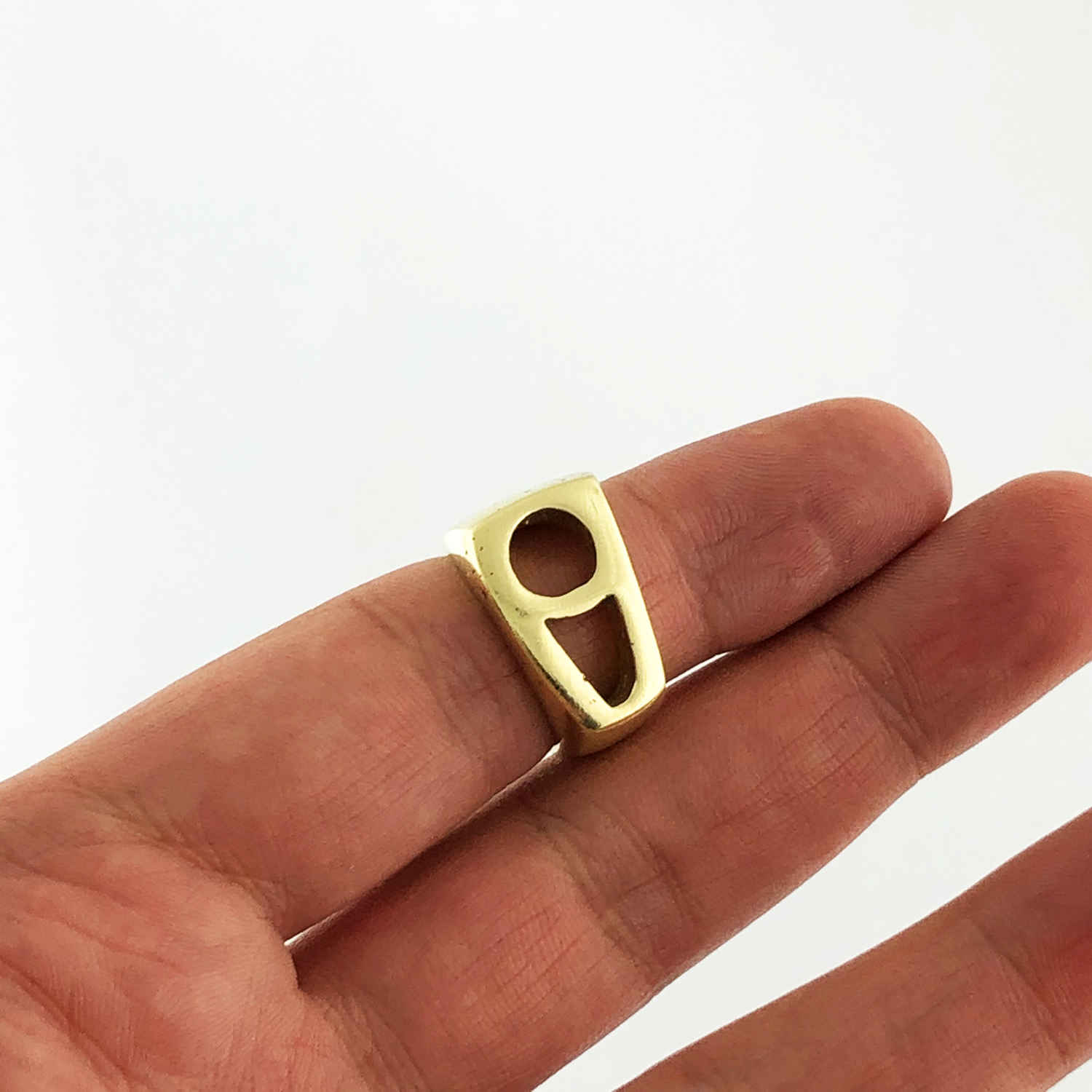 Bague Chevalière en Laiton Persan pour Femmes avec Calligraphie Hich