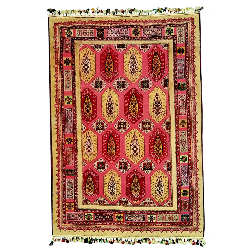 Tapis Kilim en laine persane authentique tissé à la main à Sirjan Bordé