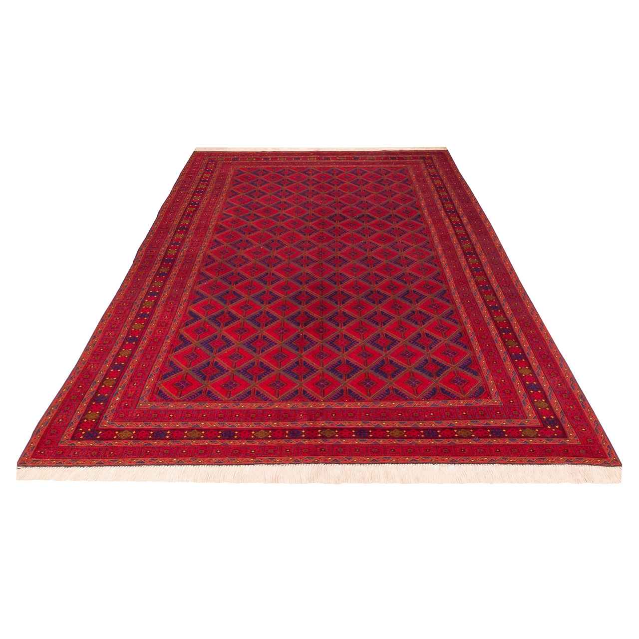 Tapis Kilim en laine persane authentique tissé à la main à Khorasan Rouge