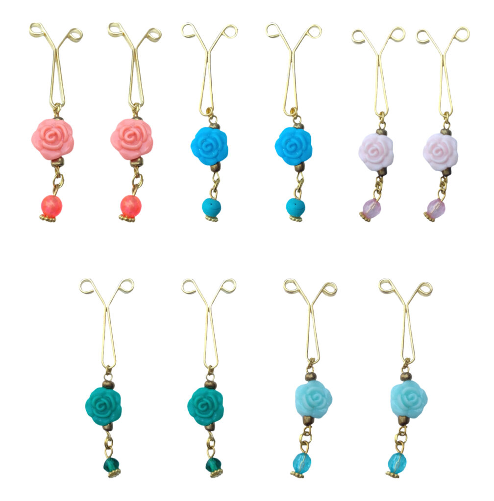 Set de Pince U pour Hijab pour Femmes Musulmanes avec Pendentif Fleur (10 pièces)