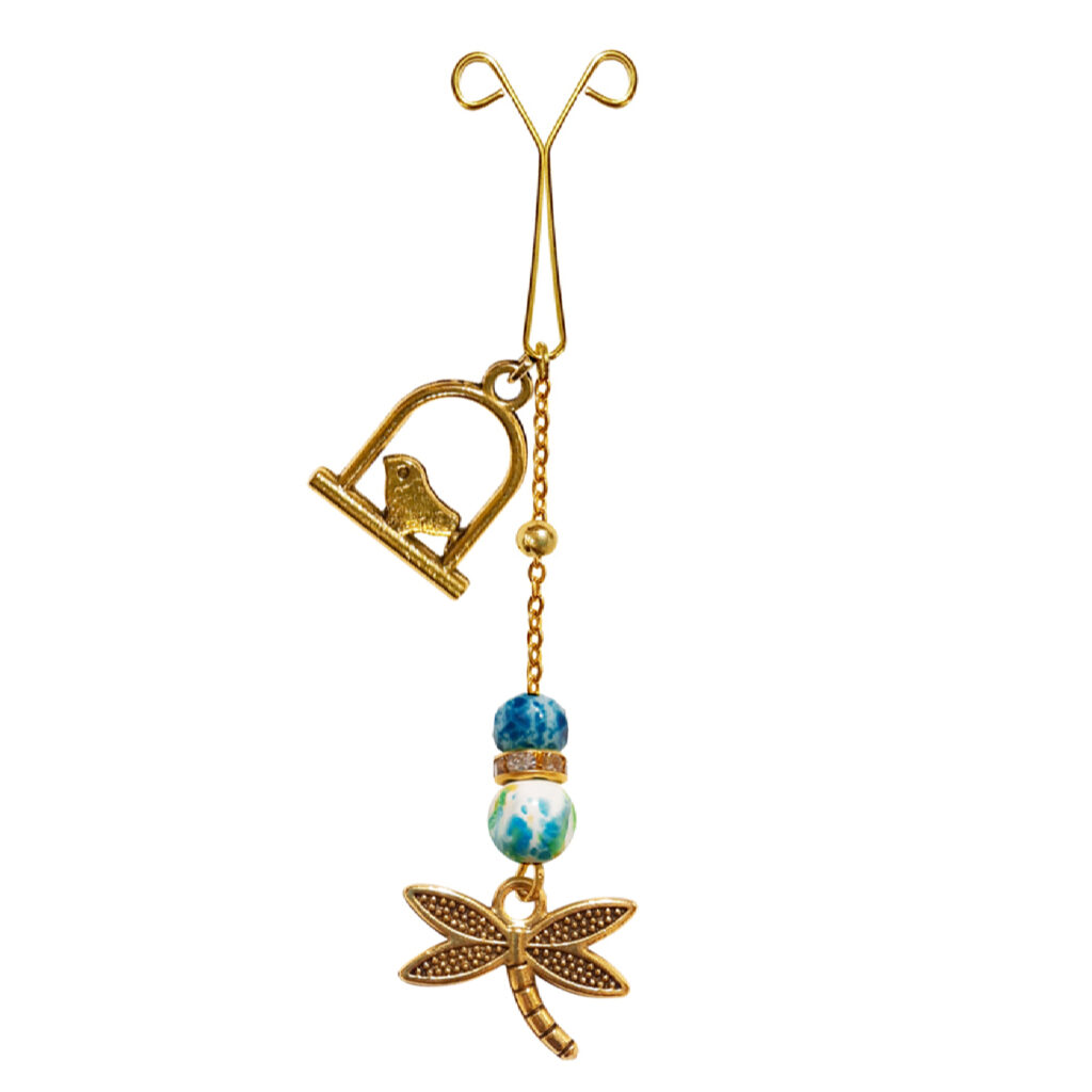 Pince U pour Hijab pour Femmes Musulmanes avec Pendentif Long Libellule